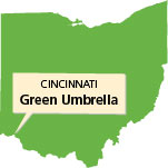 Cincinnati, OH Green Umbrella 